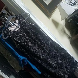 Black over nude dress